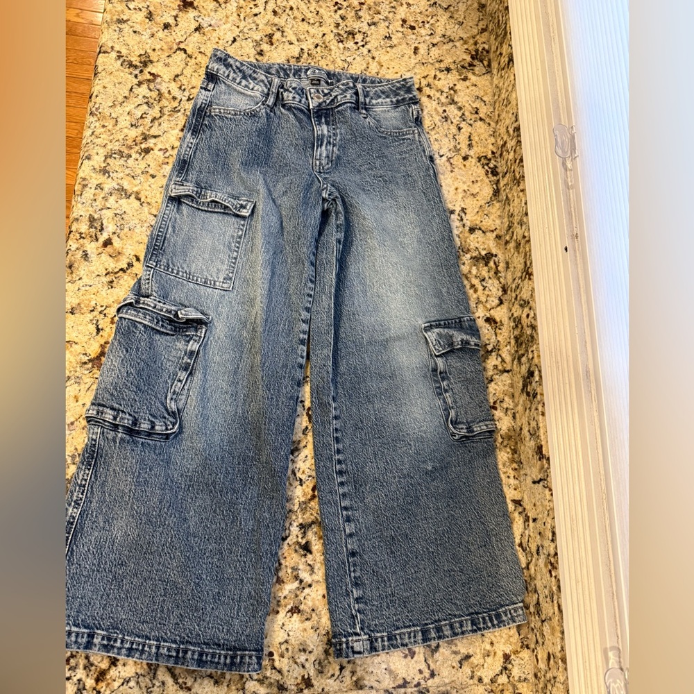 Art Class Kids Blue Cargo Jeans